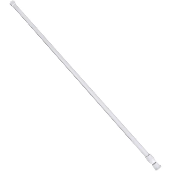 Teleskopisk gardinstång, skåpstänger spännstång justerbar plastgardinstång, utdragbar, ingen borrning, lätt justerbar längd (vit, 60-110)