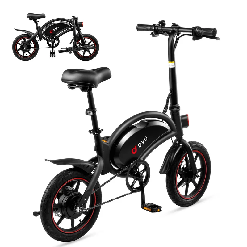 AliExpress - Vélo électrique urbain DYU D3F 14 pouces, moteur 250W, batterie 36V 10Ah, cadre en acier, freins à disque doubles, vélo électrique pour 