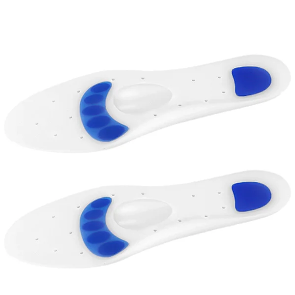 Silicone Insoles for Foot Pain Relief - Breathable Shoe Inserts with Arch Support