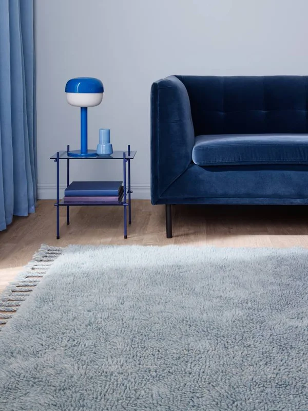 Shaggy Rug Wool Mela Shaggy Blue Large Oeko-Tex