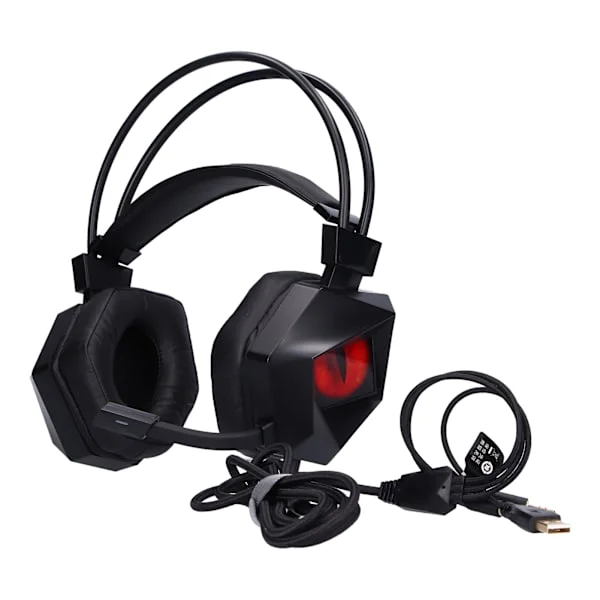 TAIDU Gaming Headset Surroundljud Trådbundna Over-Ear LED-hörlurar med Brusreducerande Mikrofon för Xbox One PC