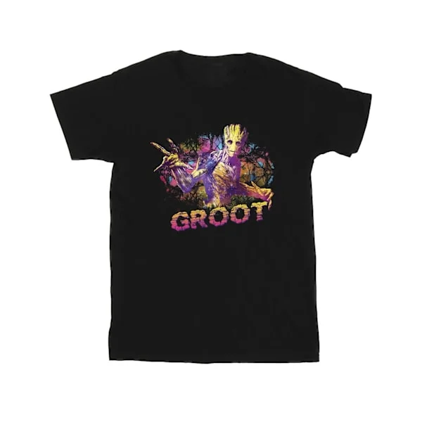 Marvel Herr Guardians Of The Galaxy Abstract Groot T-Shirt L Svart