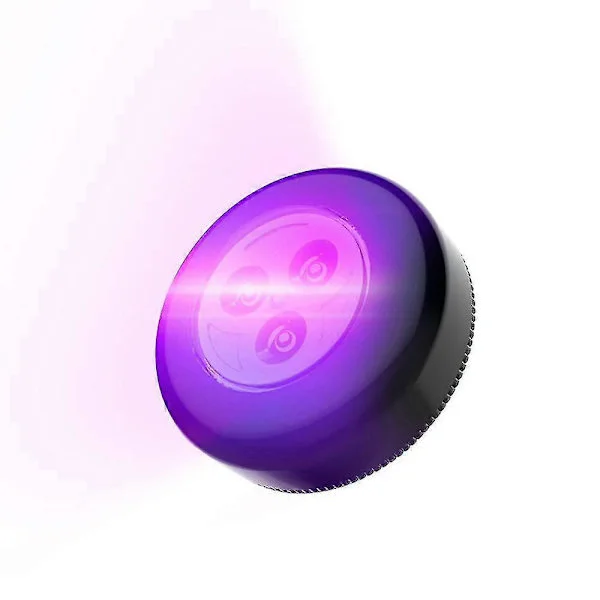 Svart UV-lampa Handhållen Ultraviolett Rengöringslampa Fickdesign Med Självhäftande Baksida För Dagliga Behov