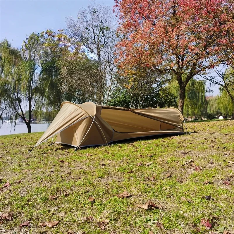 AliExpress - Sac de couchage ultraléger portable et étanche, tente de camping, sac à dos de randonnée, tentes hypothécaires, 1 pc
