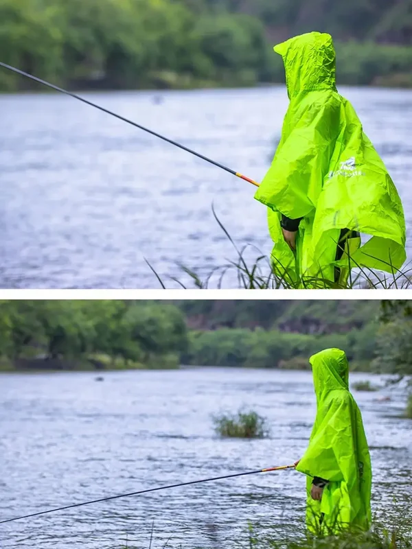 AliExpress - Outdoor 3-in-1-Regenmantel mit Kapuze, wasserdicht, Regenponcho, Motorrad-Regenschutz, Camping, Wandern, Reisen, tragbares 