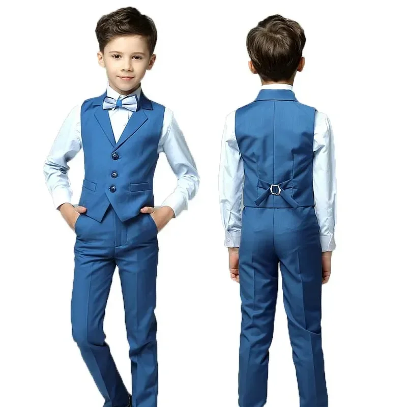 AliExpress - Jungen Hochzeits anzug Baby Kinder Weste Hemd Hose Fliege 4 Stück Fotografie Anzug Kind Geburtstags feier Kostüm Teenager Schule Set