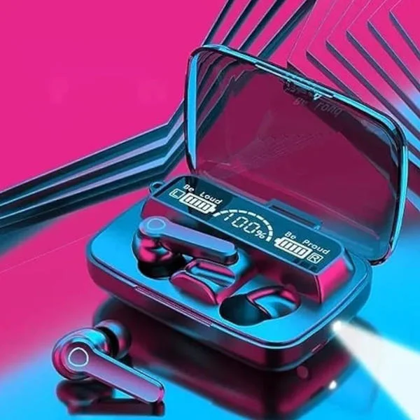 In-ear hodetelefoner alle Samsung Android Iphone trådløse hodetelefoner Svart