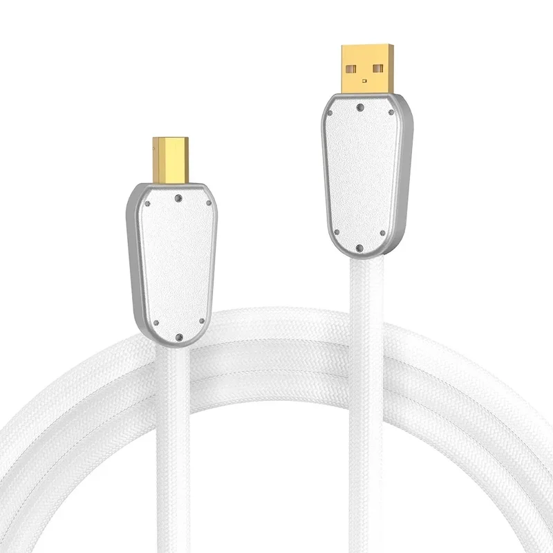 AliExpress - Hochwertiges Reines SILBER Audio-Kabel USB A zu B USB 2.0 DAC-Kabel HIFI USB Daten-Audio-Digitalkabel für PC Mobil Foto DAC