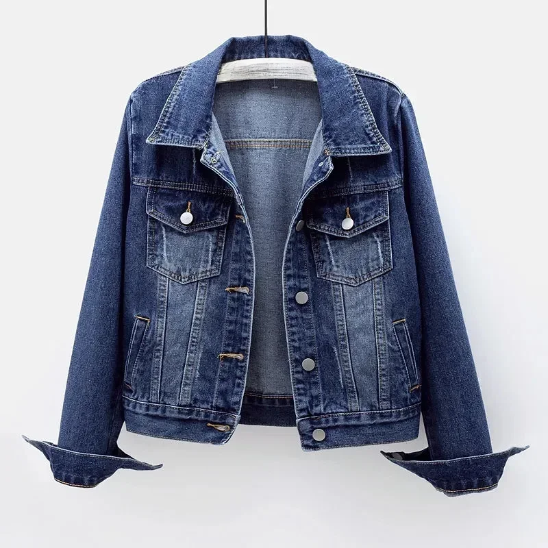 AliExpress - Nouvelle Veste en Jean Femme Printemps-Automne 2026 – Manteau Long Ample à Manches Longues, Style Basique Boutonné, Vêtement d'Extérieur 