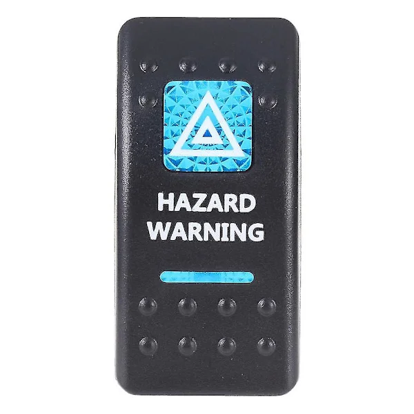 Blå Len Carling Actuator Trim Båt Flikar Rocker Switch Cover Case(Hazard Varning)