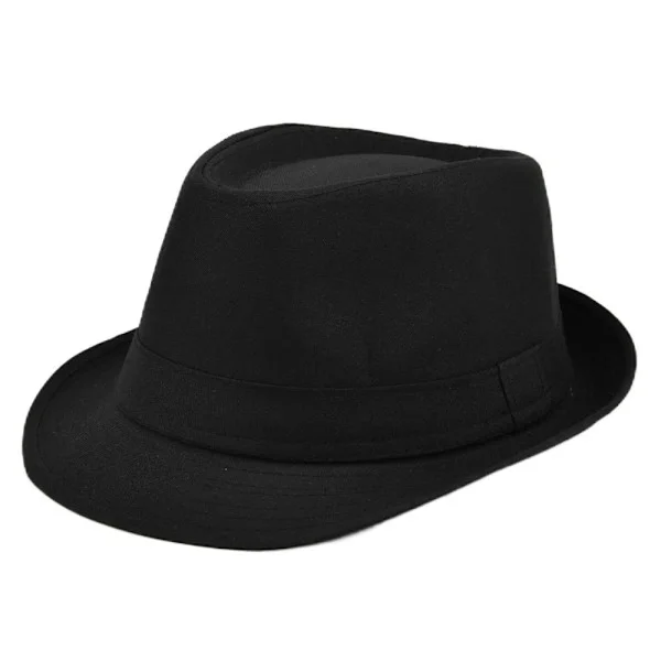 Elegant Fedora Hatt Herre Klassisk Mote Panama Fedora Hatt Retro Kort Skygge Jazz Hatt Gentleman Vinterhatt Gave til Pappa
