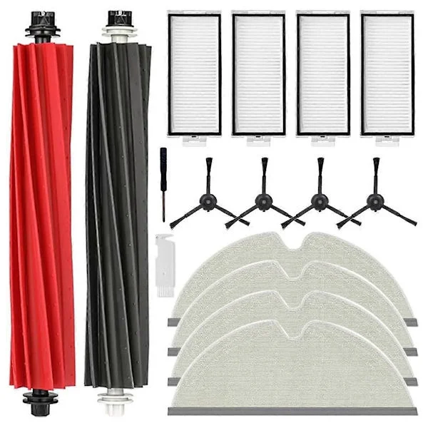 Passer til Roborock Q8 Max/ Q5 Pro Hovedbørste Sidebørste Hepa Filter Moppeklut 51-FA-