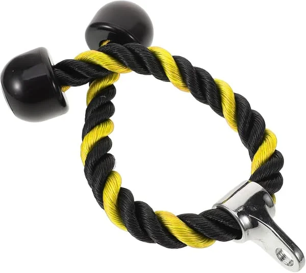 Tricep Rope Kabeltilbehør 70 cm Nylon Fitness Reb med Dobbelte Håndtag