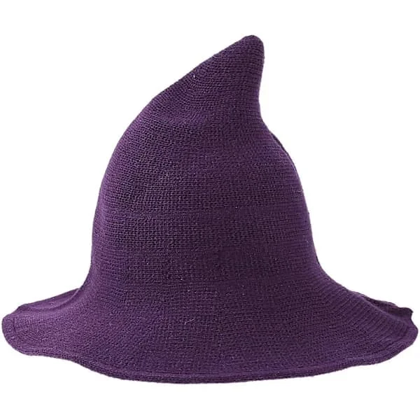 2025 Udendørs Halloween Heksehat Dekoration Delikat Heksehat Halloweenfest Hovedbeklædning Lilla 31X35CM[co]