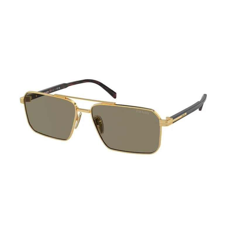 Prada -Aurinkolasit - Gold Rectangular - Prada PR A57S 5AK90F 6115