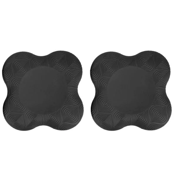 2 st Yoga Knäskydd Stödkuddar Mattor Handled Armbåge Skyddsdyna för Fitness Träning Svart