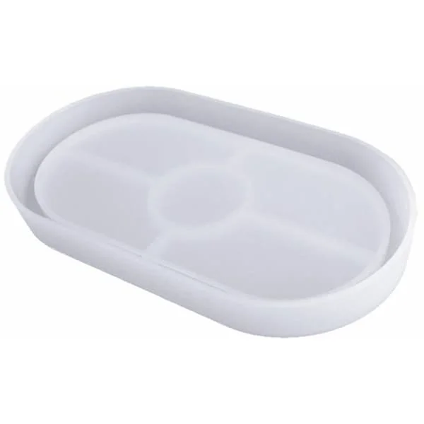DIY-bakkeform oval silikone bordskåner form harpiksstøbning smykker pladefremstilling forme smykker opbevaring dekoration