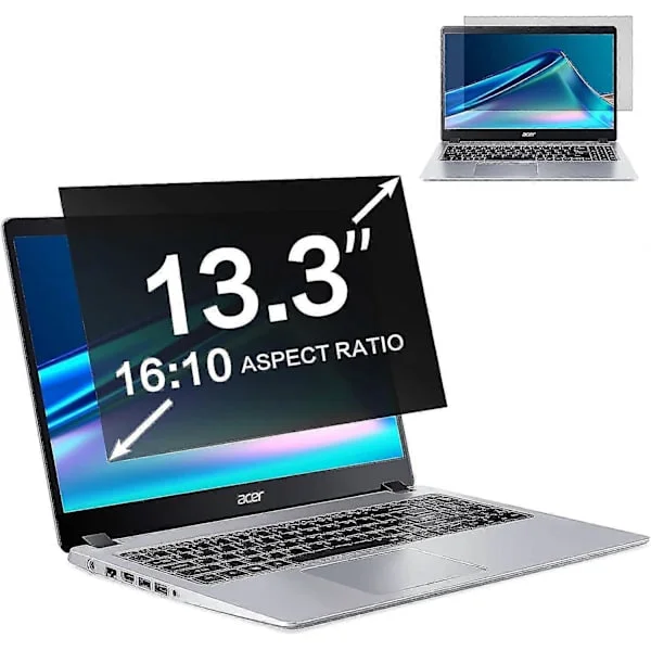 Laptop Sekretessfilter 13,3 Tum Filter För 16:10 Widescreen-skärm - Enkel Att Installera Avtagbart Sekretessfilter Laptop, Anti-blått Ljus Och Anti-