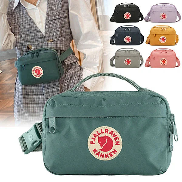 Women Men Small Canvas Waist Bag Fanny Pack Belt Bag Yellow