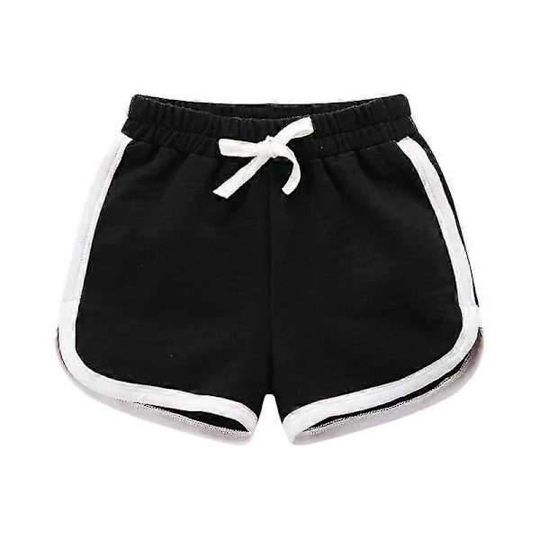 Pojkar Flickor 100% Bomull Sportshorts Sommar Kontrast Kantning Delfin Shorts Barn Atletisk Gym Kläder
