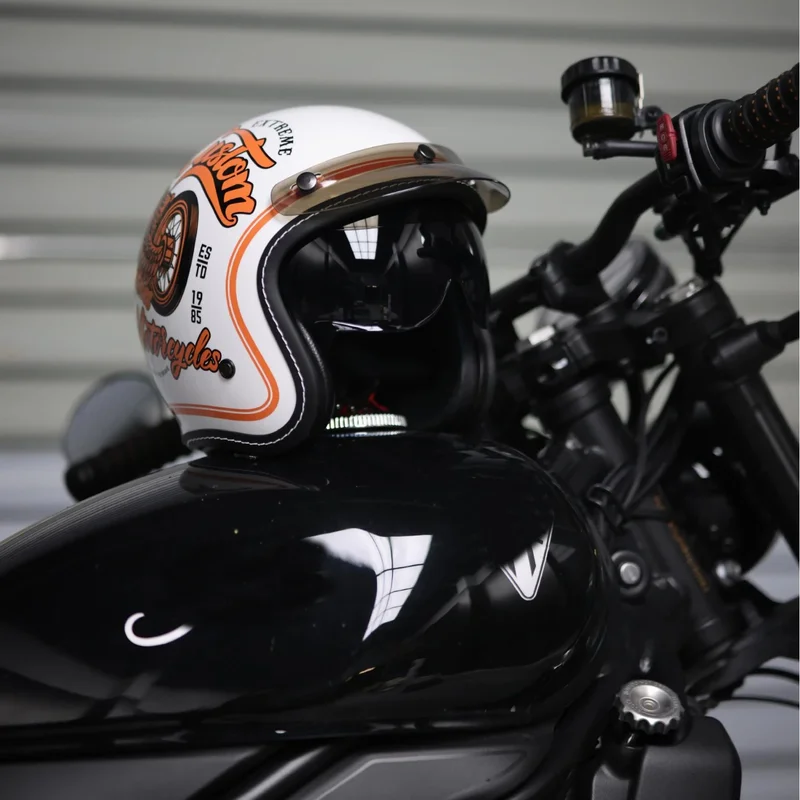 AliExpress - Casque de moto rétro 3/4 ouvert unisexe avec double visière, léger, toutes saisons, pour scooter et trajets quotidiens