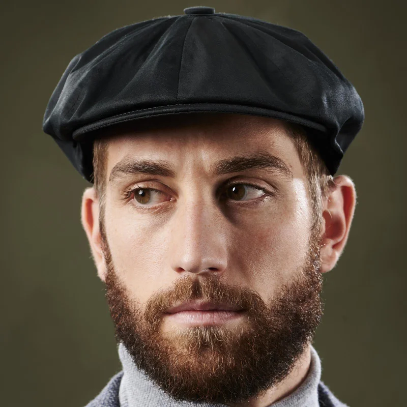 Gorra newsboy negra Spicchi for Men