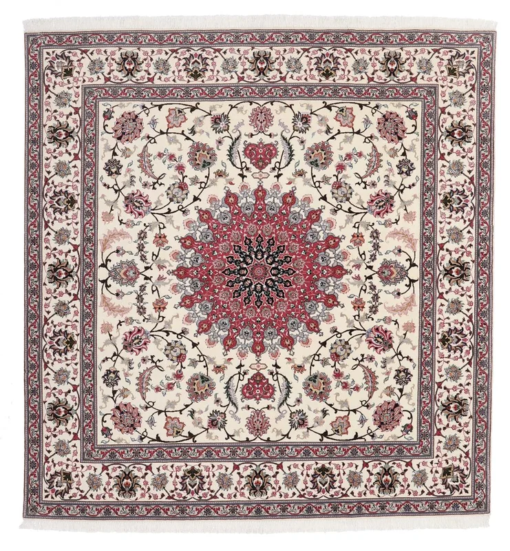 Tabriz 60 Raj Silk Warp Rug 206X210 Wool