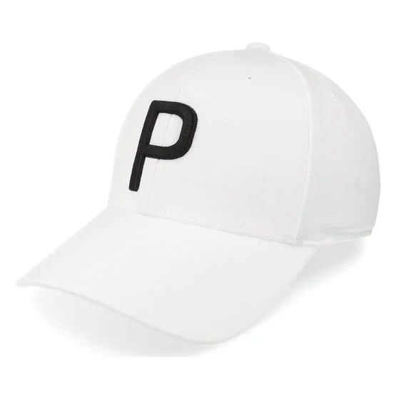 Puma - White adjustable Lippis - Kids P Cap White Glow/Black Adjustable @ Hatstore