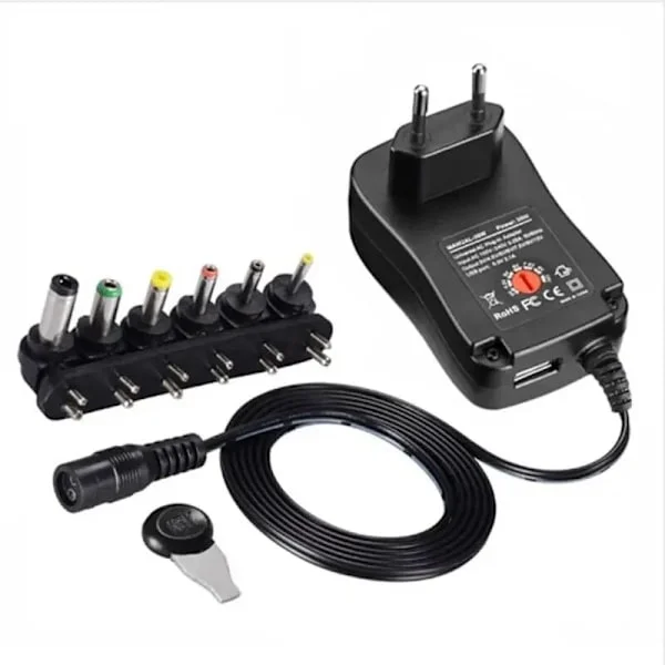 3V-12V 2.1A AC/DC säädettävä virtalähde yleislaturi LED CCTV -polttimolle ja -nauhalle