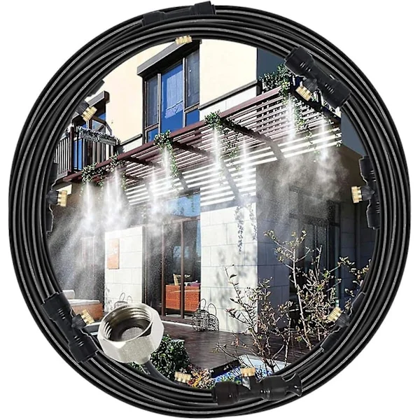 Spray Mist Cooling Irrigation System, Spray Mist För Uteplats, Vattendimma System Bevattning, Vattendimma Kylning Med Dimmunstycken Och Trädgårdsslang