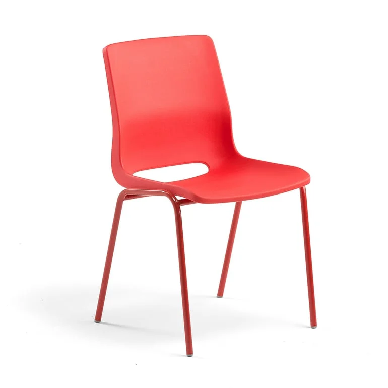 Monokrom plaststol - 450x500x490mm - Svart