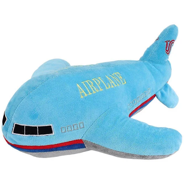 Ny 40 cm Stor Simulationsfly Plysbamser Børn Sovende Rygpude Bløde Flyvemaskine Fyldte Dyr