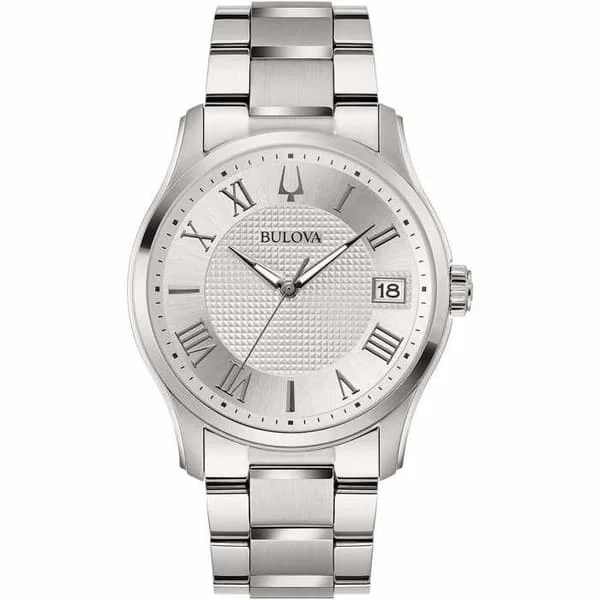 Klocka - Silverstål - Bulova - 96B391