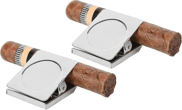 2 stk. Cigar Clips Magnetisk Golf Cigar Holder Clip Til Golfvogn Cigar Stativ Cigar Tilbehør Til Mænd (firkantet)