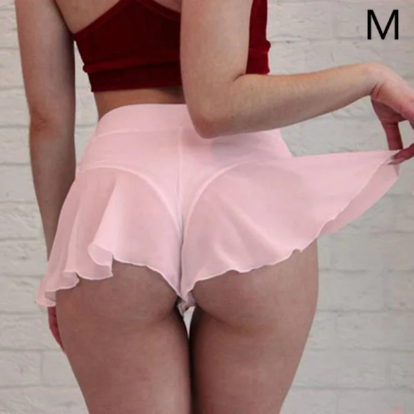 Mode Shorts Dam Kjolar Byxor Hög Midja Poledance Volang - Perfet