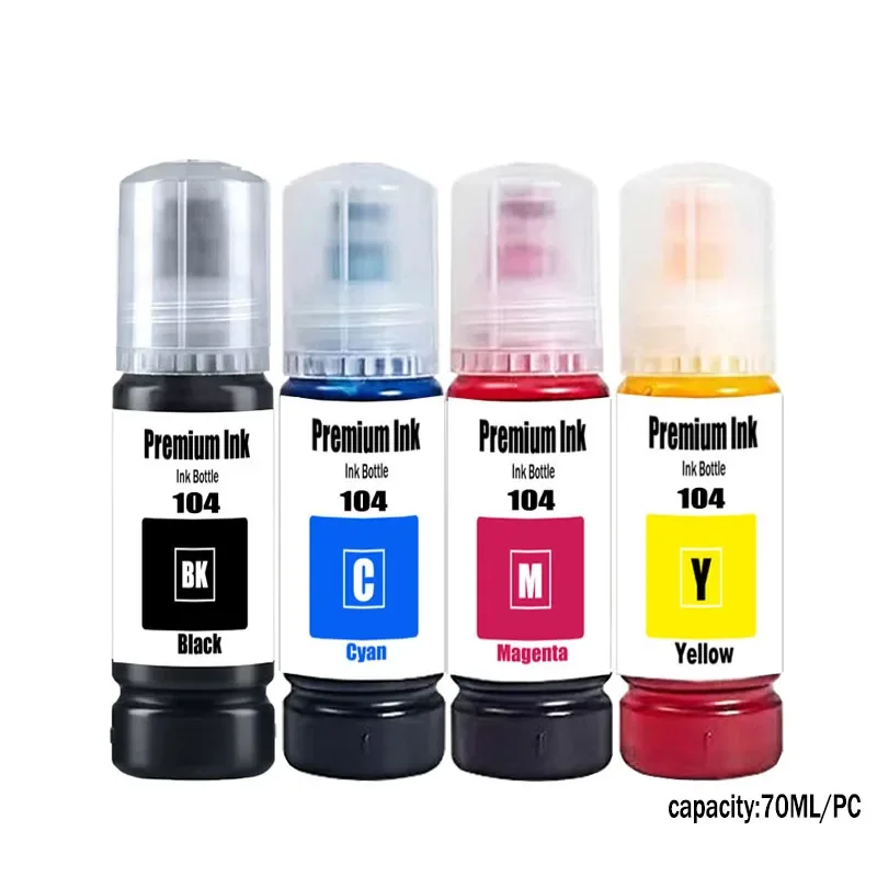 AliExpress - 104 Premium Farbkompatible Nachfülltinte auf Wasserbasis für Epson ECOTANK ET-2821 ET-2825 ET-2826 ET-2830 Drucker