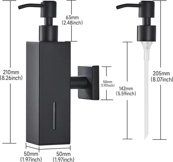 1-pack - Handtvålsdispenser - Förseglad - Tvåldispenser - Väggmonterad - 250 ml - Tvåldispensrar - Tvålpump