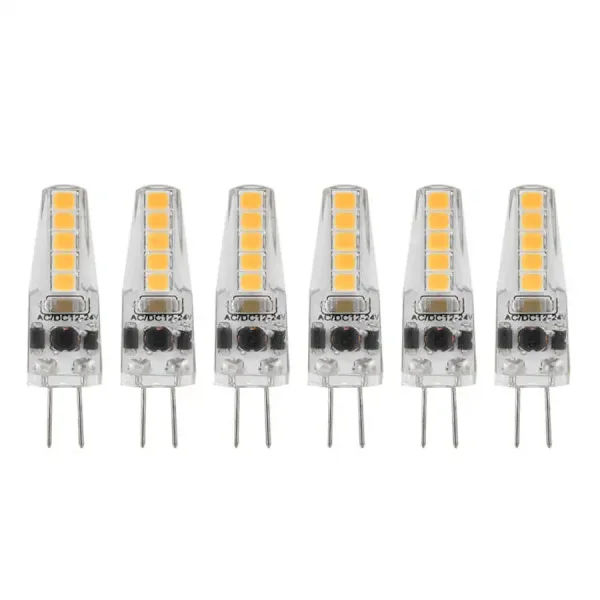 6 st LED-lampor 2W dubbelstiftbas dimbara lampor för tak l