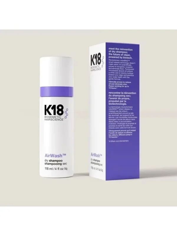 AliExpress - Shampooing sec Original K18 AirWash 118ml, après-shampoing non aérosol, équilibre le cuir chevelu, contrôle la production de sébum, 