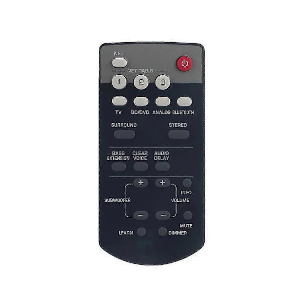 Ersättningsfjärrkontroll för Yamaha Fsr76 Zu84640 Yas-306 Yas306 Sound Bar System [DB]