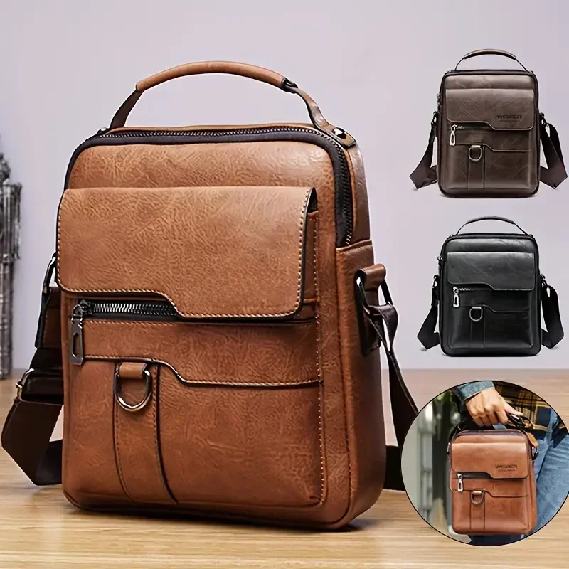 AliExpress - Marke Männer Schulter Tasche Für 9,7 "Ipad Männer PU Leder Klappen herren Umhängetaschen Business Klappe Männlich Solide umhängetasche 