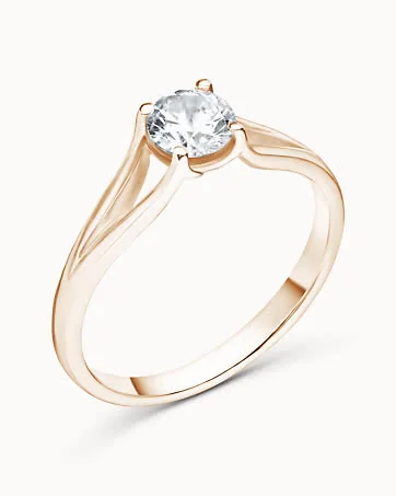 Cornelia Diamond Ring 18K Rose Gold Natural Diamond 0.50 Carat