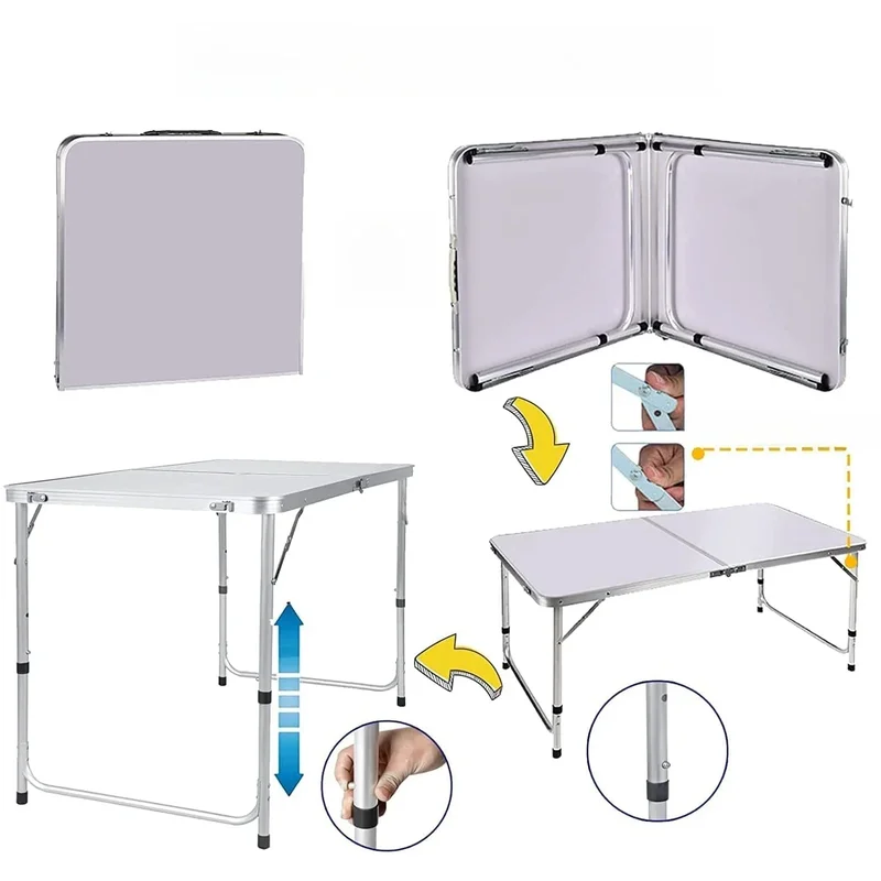 AliExpress - EFAN Campingtisch, zusammenklappbar, Tisch aus Aluminiumlegierung, multifunktional, tragbar, Grill, Holztisch, Outdoor, Picknick, Angeln,