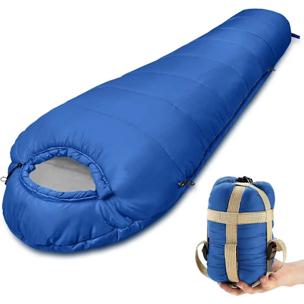 Sovsäck Sommar Mumie för Vuxna, 790g Ultralätt, 10°C-20°C Sommar Campingsäck, Portabel Vattentät Kompakt, Idealisk för Camping och Utflykter