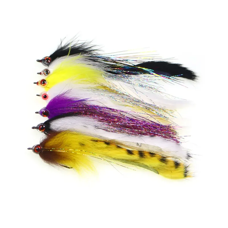 AliExpress - 1 pièce, 3 pièces, Streamer Zonker 2/0 à yeux de poisson 3D, Streamer suspendu, Streamer imitation poisson, Streamer pour eau salée, 