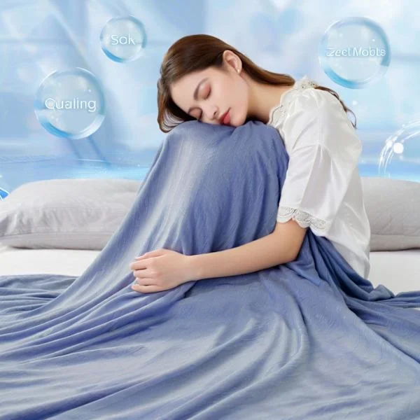 Cooling Blanket for Summer, Cooling Technology Blanket, Soft Lightweight Throw for Sofa Armchair Adult Baby Child Dog Travel Car, 150 x 200 cm