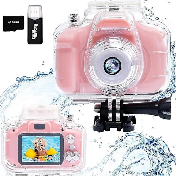 Luxora Barnkamera Vattentät Digitalkamera För Barn 2 Tum Ips Skärm X200 Hd Barn Video Action Kamera För 3-10 År Gamla Flickor Pojkar Present