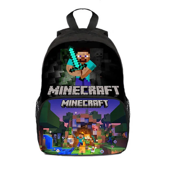 【YD】Minecraft Backpack for Kids, School Bag Character Backpack for Boys and Girls, Style BB