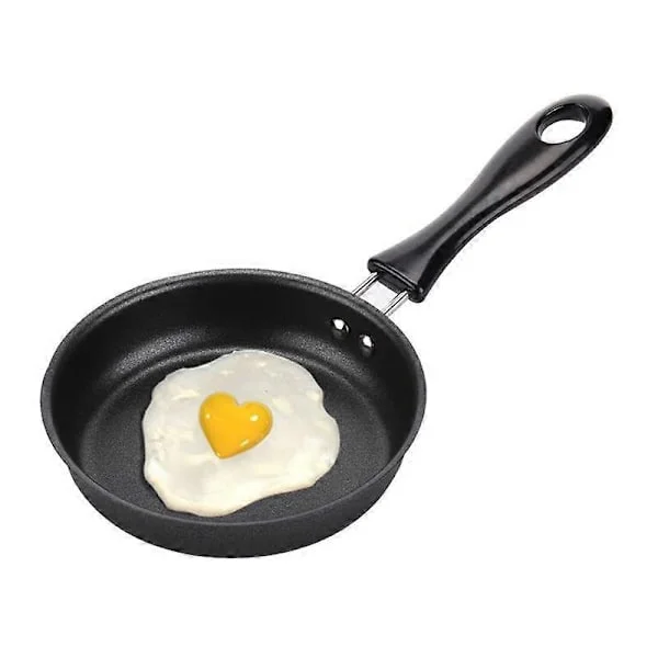 Mini Stegepande til Et Æg, 4.7" 12cm Mini Ægge Stegepande med Håndtag Varmebestandig Non-Stick Gryde, Bærbar Camping Madlavnings Stegepande 