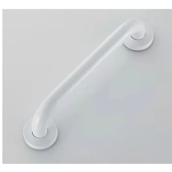 Vit 400 mm duschhandtag, säkerhetshandtag för dusch, tillgängligt toaletthandtag, toalettstödhandtag, dusch- och toaletthandtag